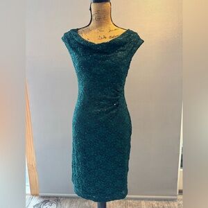 Elegant Green Lace Dress